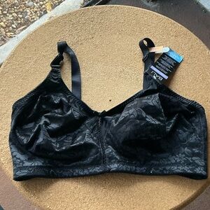 Bali Classic Support Cool Comfort Fabric Bra Black Womens Size 40DD. NEW